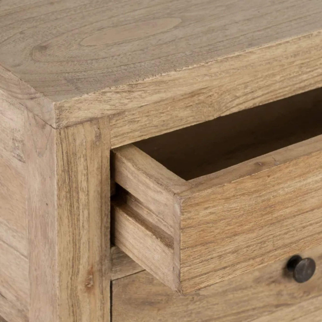 Close-up of the wood surface showing the soft natural grain and tonal variation.