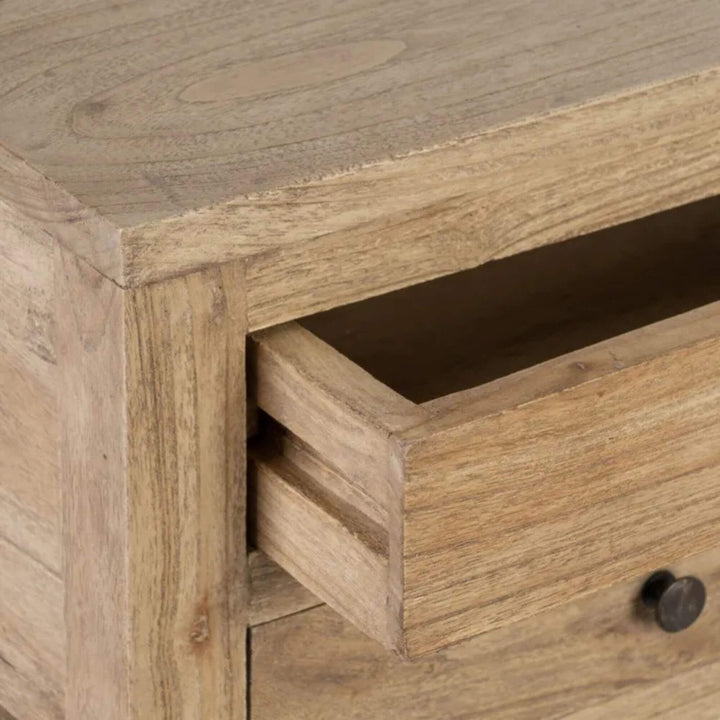 Close-up of the wood surface showing the soft natural grain and tonal variation.