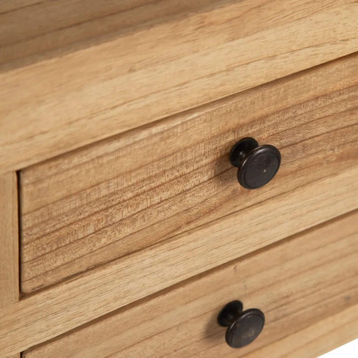 Close-up of drawer with round metal knob