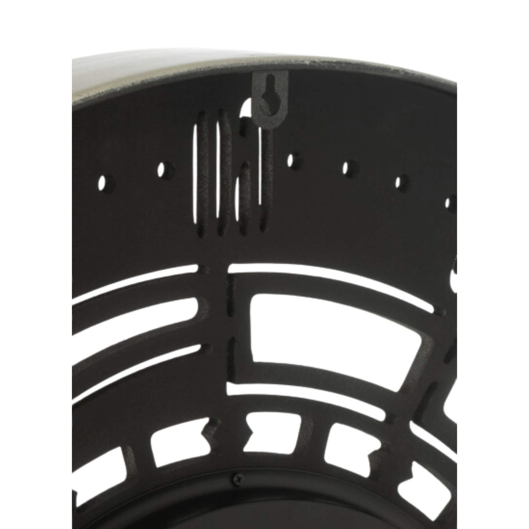 Close-up of the central gear mechanism emphasizing the mechanical-inspired aesthetic.