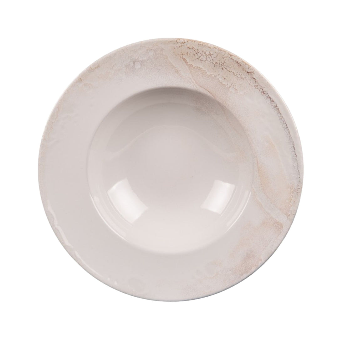 Ceramic Pasta Plate from the Mojave tableware collection with soft organic finish.