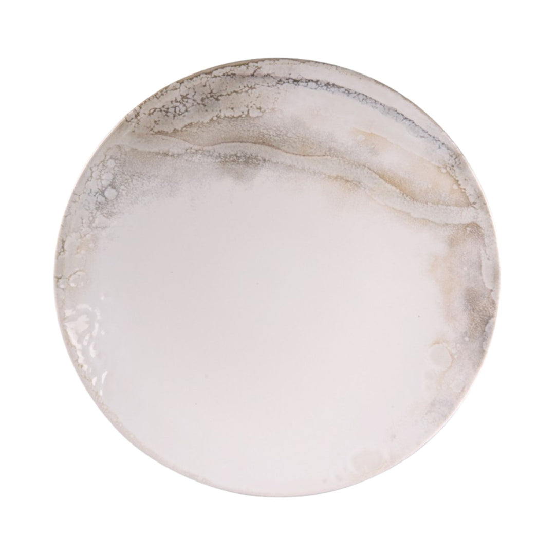 Ceramic Plate from the Mojave tableware collection with soft organic finish.