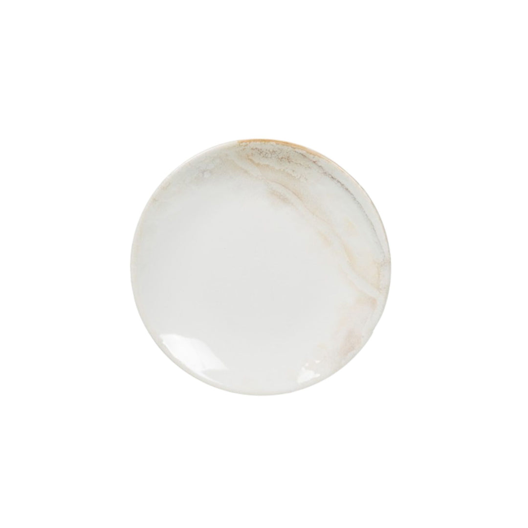 Ceramic Dessert Plate from the Mojave tableware collection with soft organic finish.