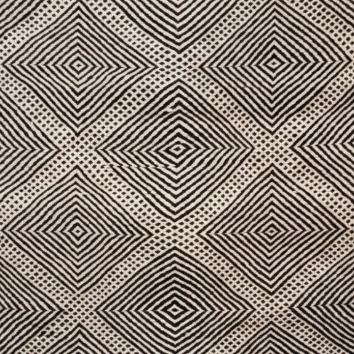 Close-up of the textured handwoven wool pattern of the Moroccan Rug.