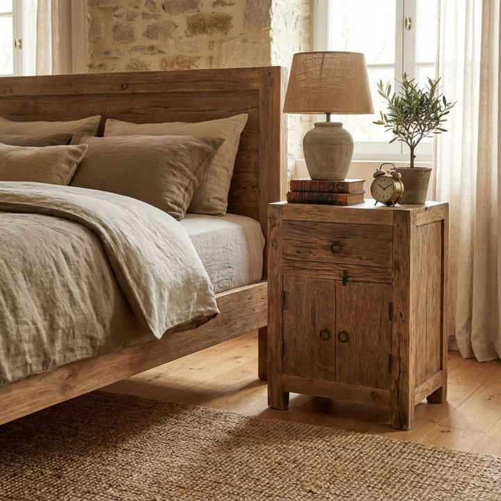 MUNSIYARI BEDSIDE TABLE | 43X34X64CM