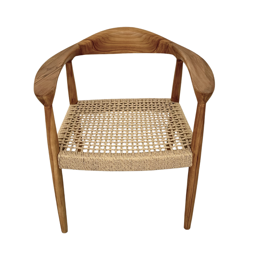 Mur Dining Chair side profile highlighting armrest design.