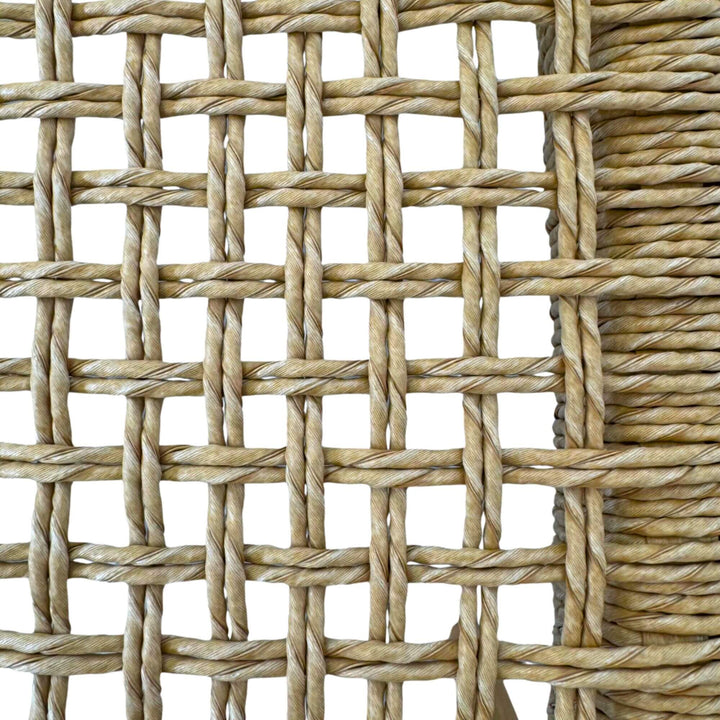 Seat weaving close-up of Mur Dining Chair on white background