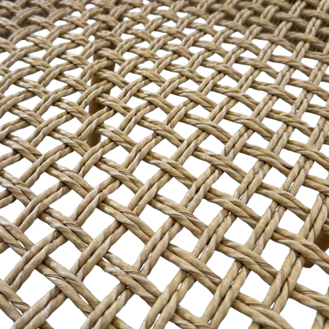 Seat weaving close-up of Mur Dining Chair on white background