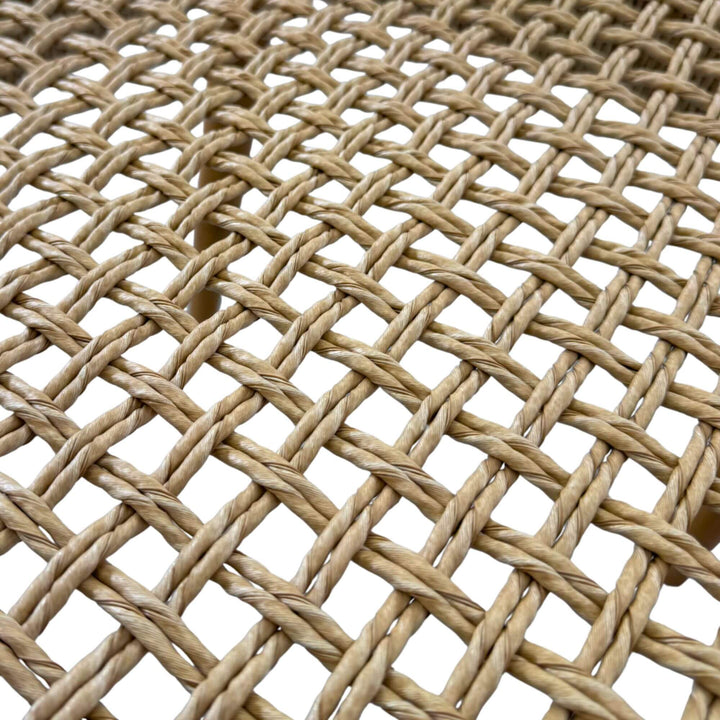 Seat weaving close-up of Mur Dining Chair on white background