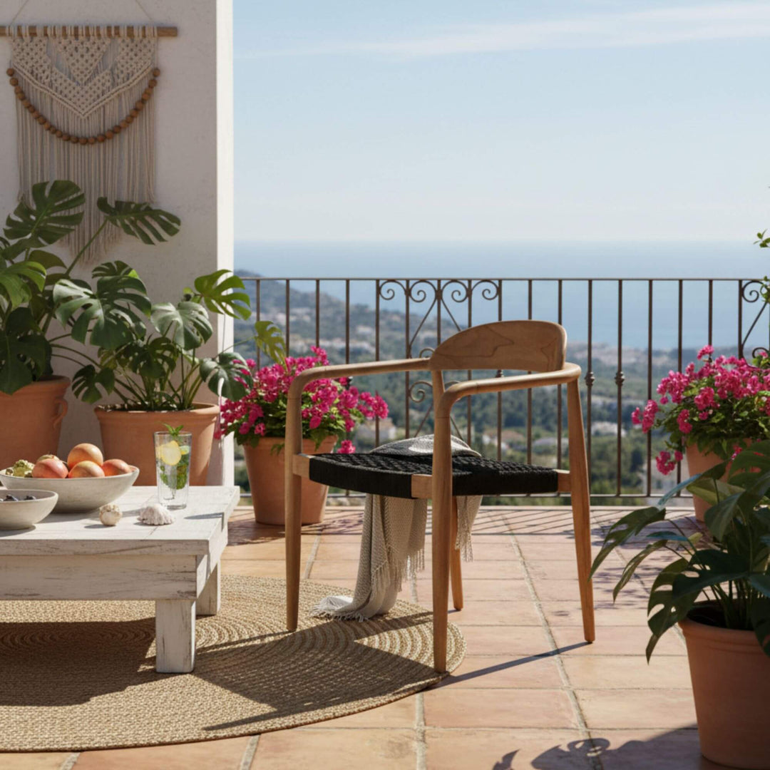 Mur dining char in outdoor terrace setting