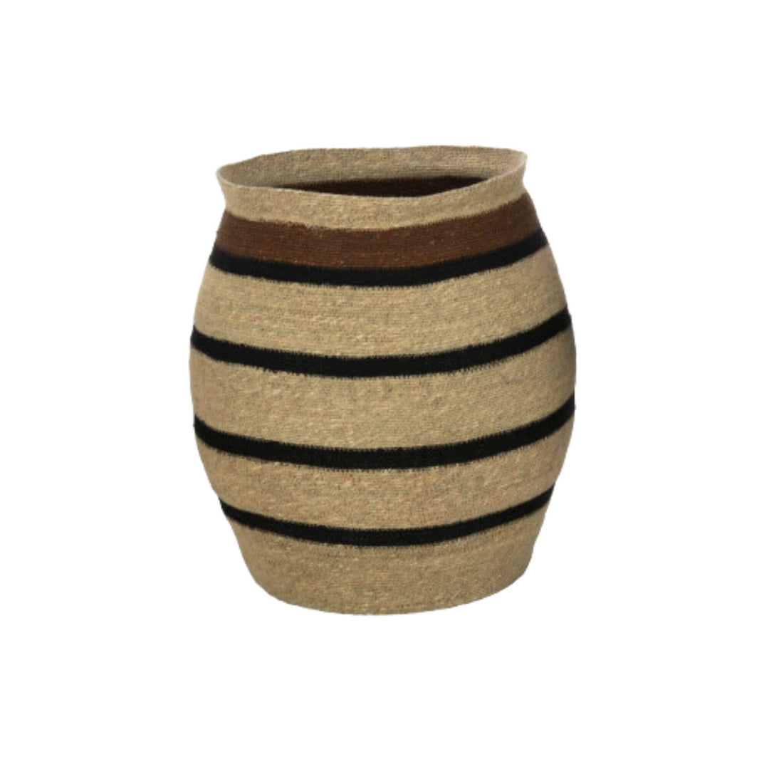 Medium Nambia basket front view showing woven texture
