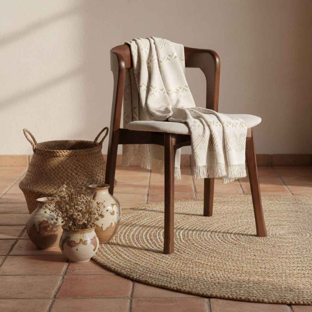 Nara dining chair in cozy living room 