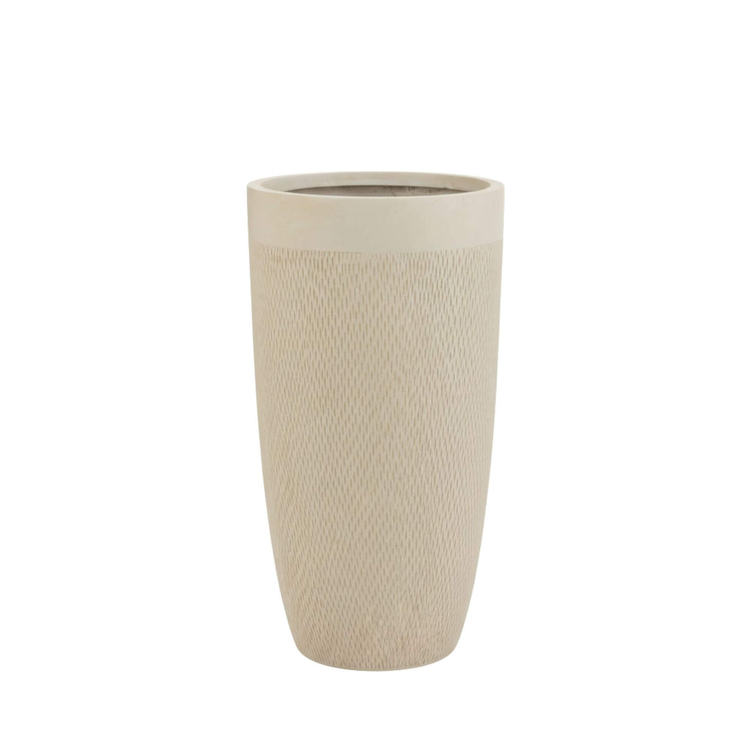 Small New Ceramic Pot in beige ceramic.