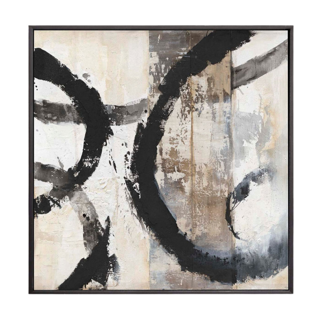 Nimbo Painting showing layered texture and neutral color tones.