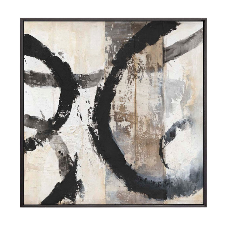 Nimbo Painting showing layered texture and neutral color tones.