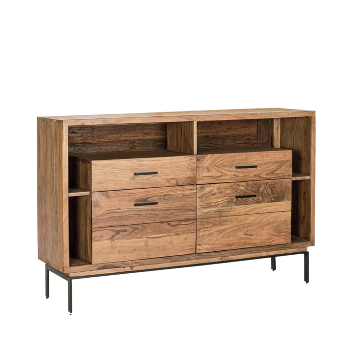 Closed front view highlighting the natural wood grain and clean rectangular design.
