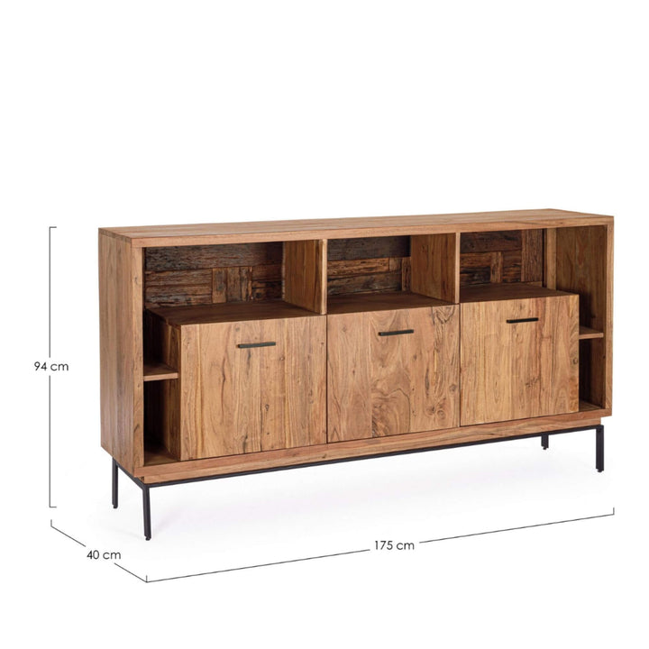 Closed front view of the Noor buffet highlighting its size