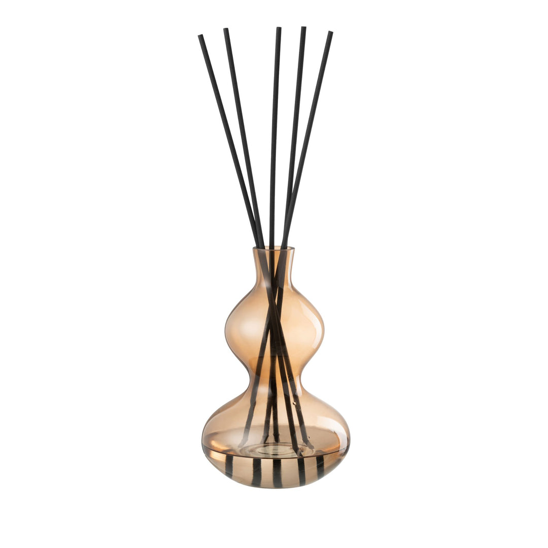 Single Nordic Vetiver Diffuser showcased with black fragrance reeds.