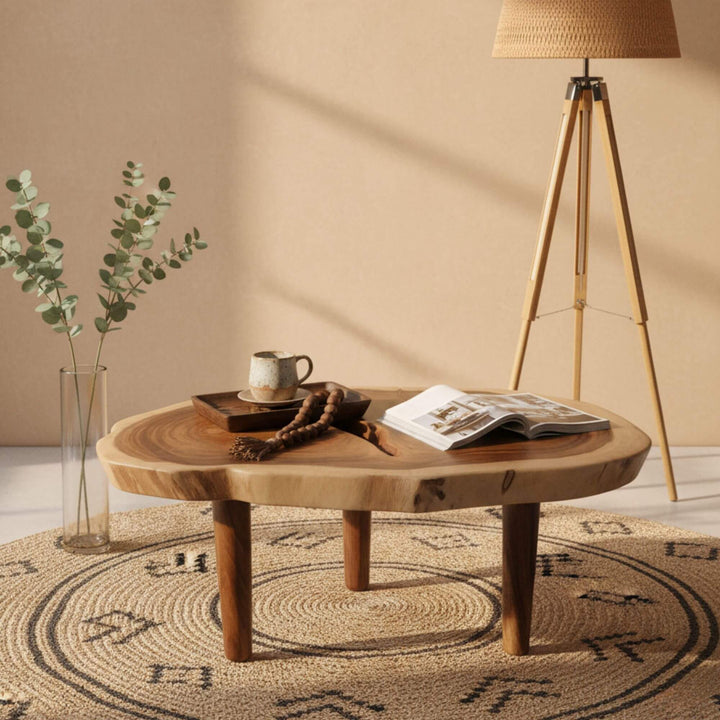 Lifestyle room setting with the Nuku Hiva Coffee Table adding a warm natural accent.
