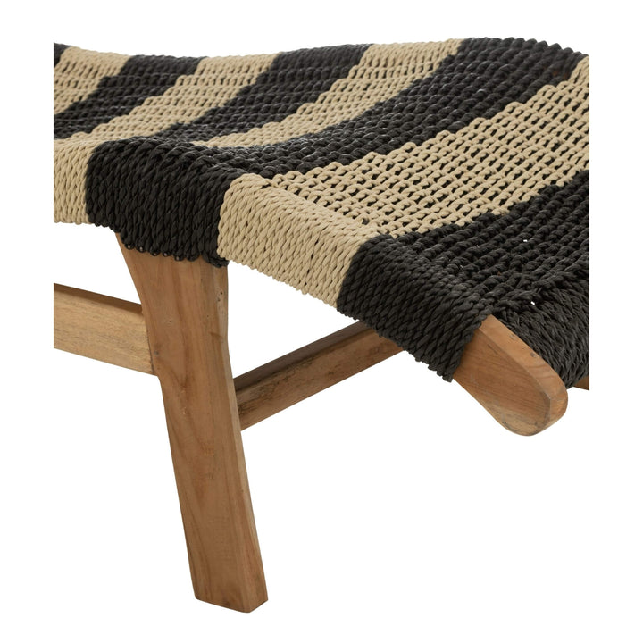 Close-up of black & beige woven polyester texture