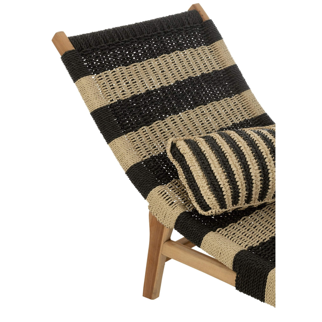 Close-up of black & beige woven polyester texture