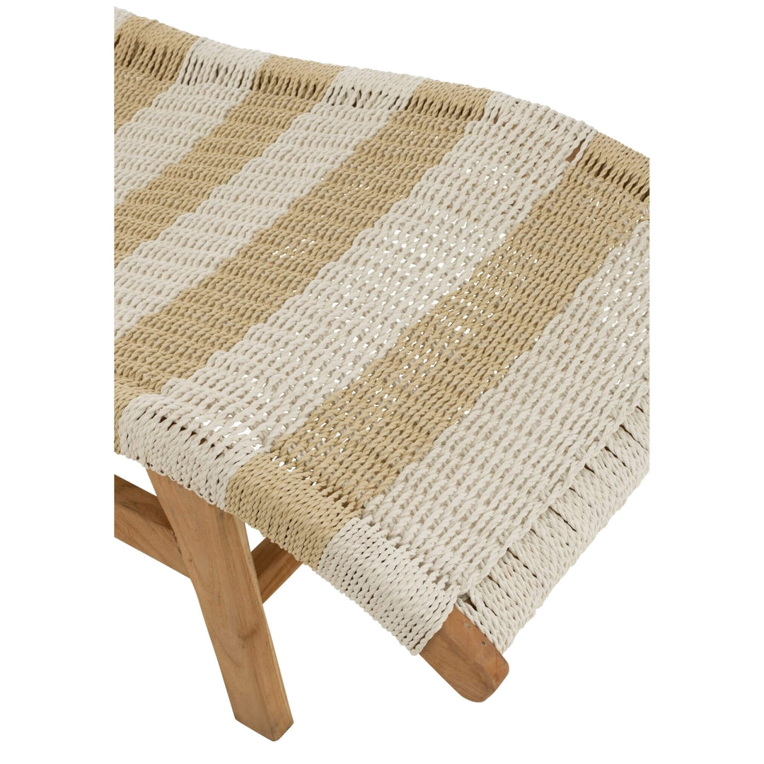 Detail of teak wood leg and frame joinery on Nungwi sunbed