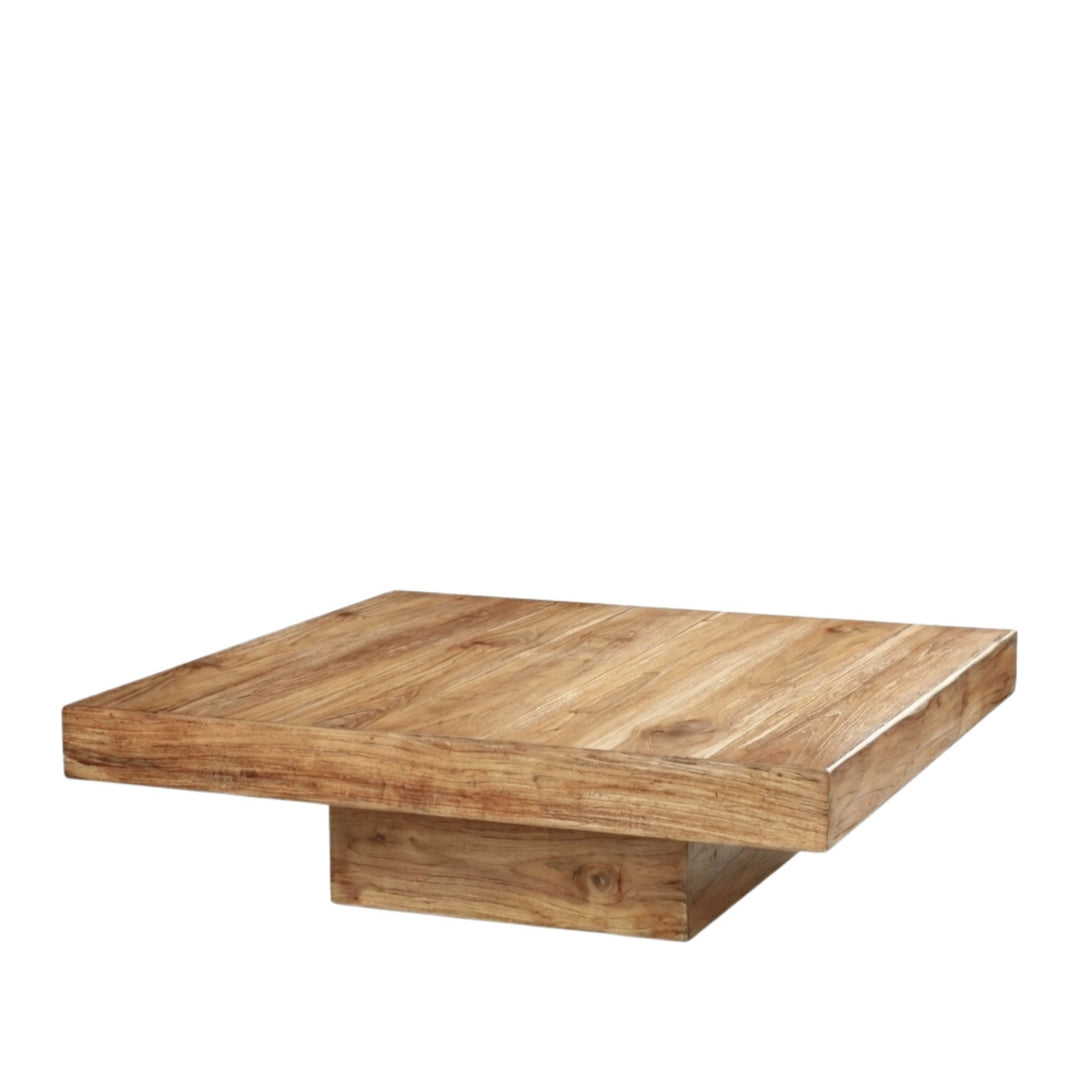 Oahu teak wood coffee table on a white background