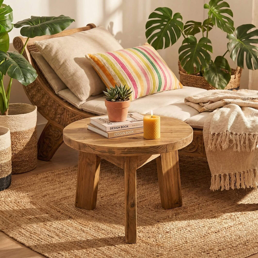 OAK SILA ROUND COFFEE TABLE | 70X50CM