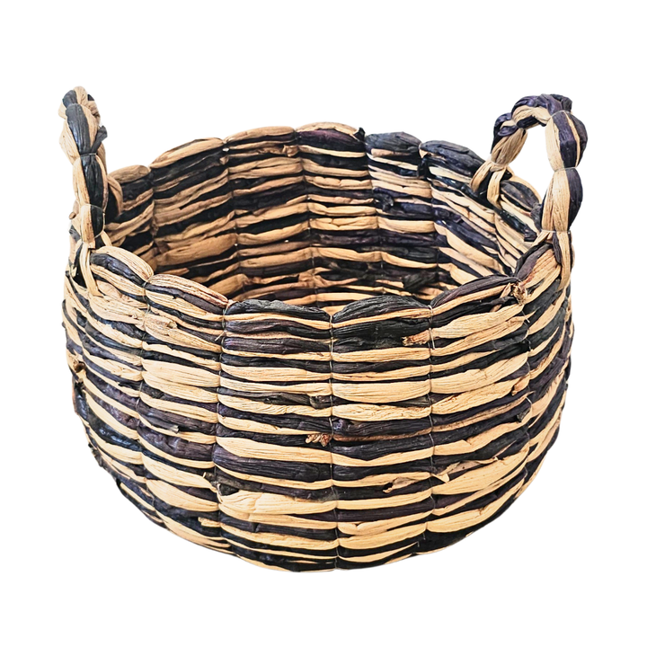 Small Oludeniz basket, round coil weave, front view