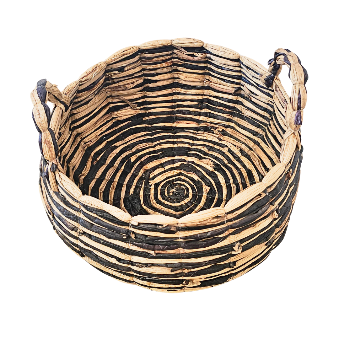 Top view showing spiral coil pattern inside basket