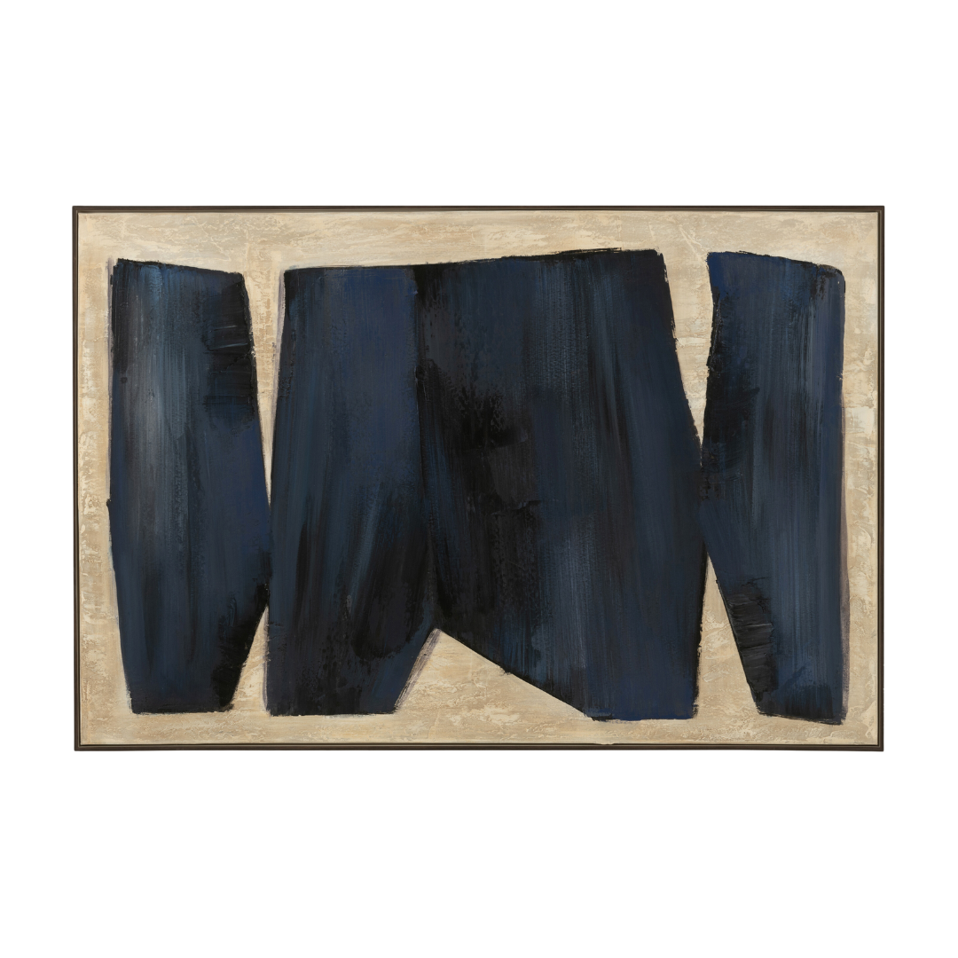 Horizontal view highlighting the layered abstract composition of the Ombra Painting.