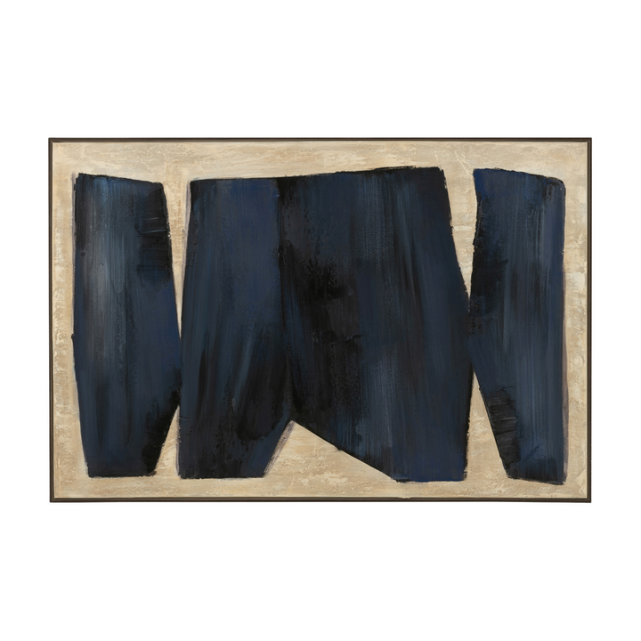 Horizontal view highlighting the layered abstract composition of the Ombra Painting.