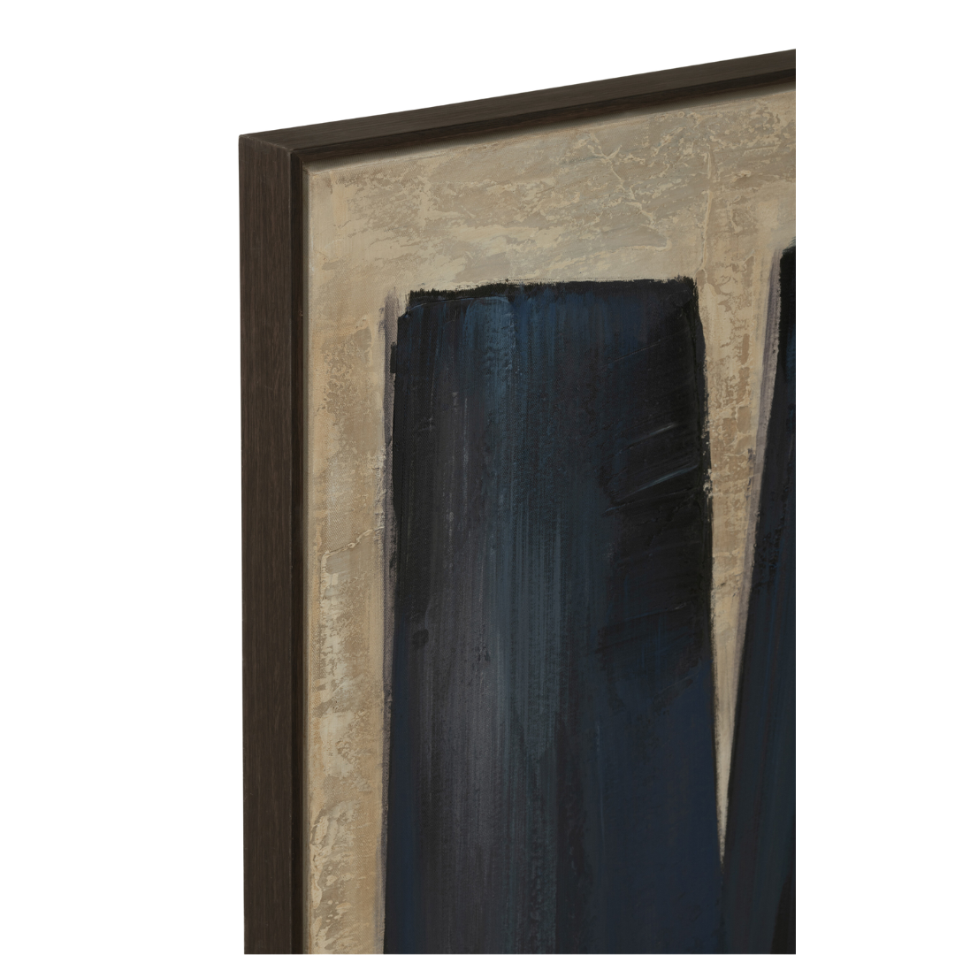 Side angle view showing the depth of the wooden frame and canvas structure.