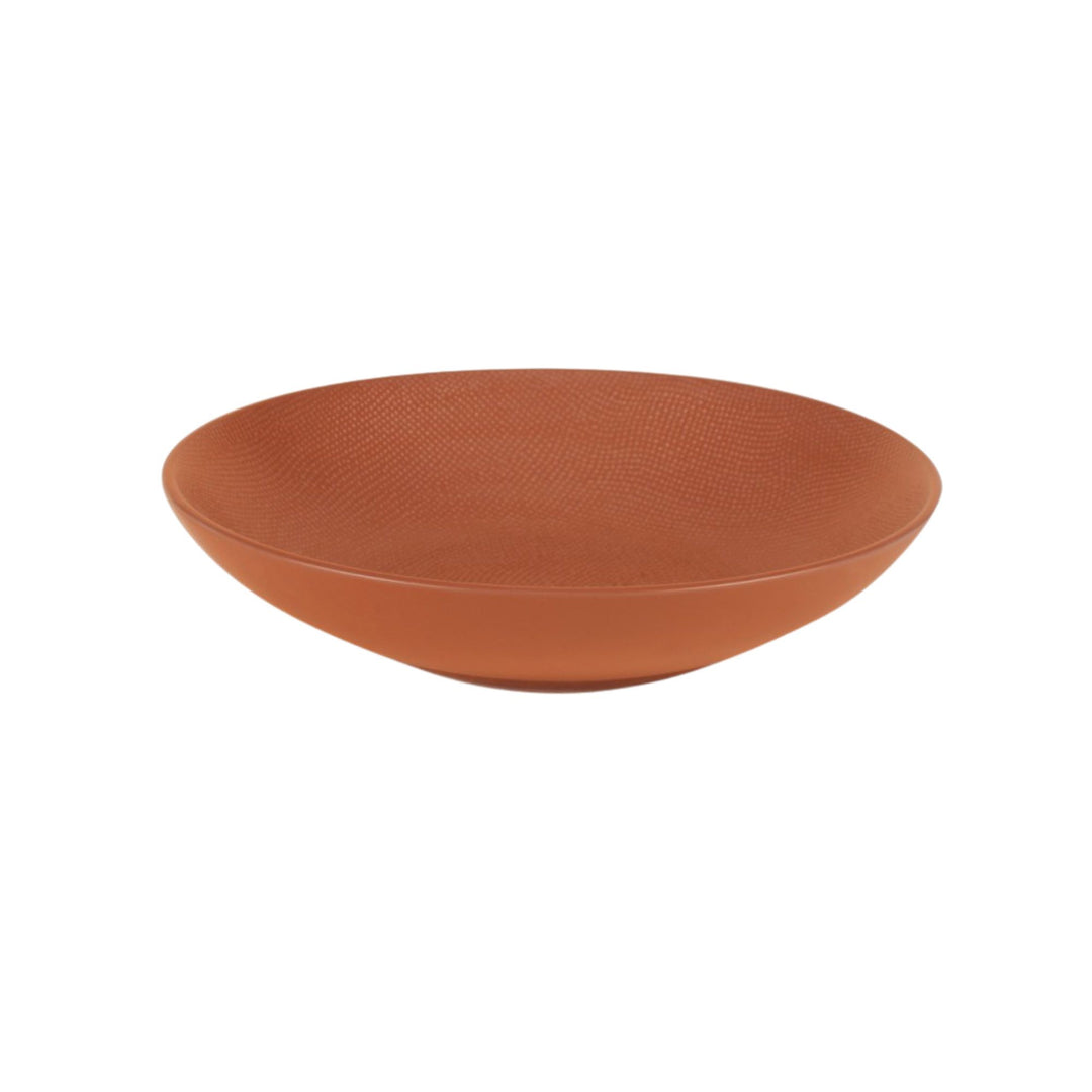 Orange ceramic bowl from the Vesuvio tableware series.