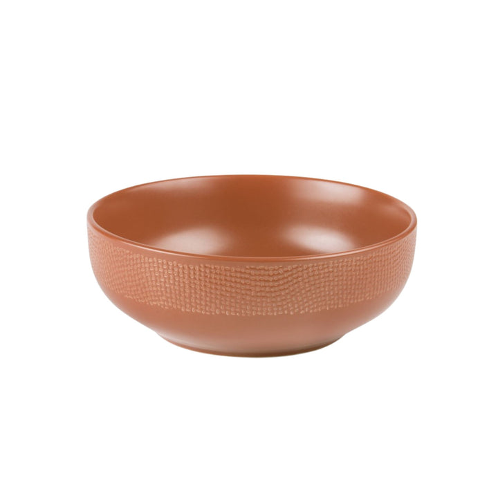 Orange ceramic bowl from the Vesuvio tableware series.