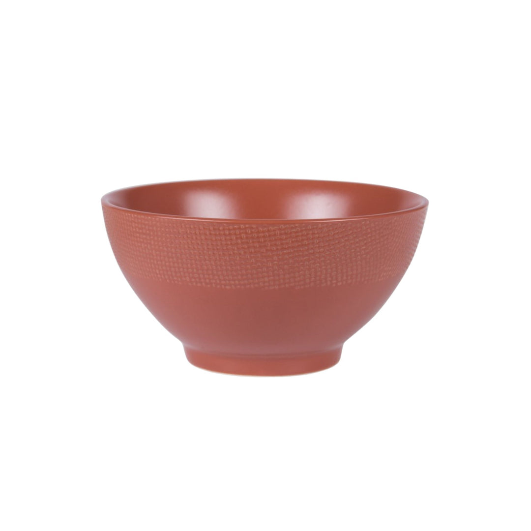 Orange ceramic bowl from the Vesuvio tableware series.