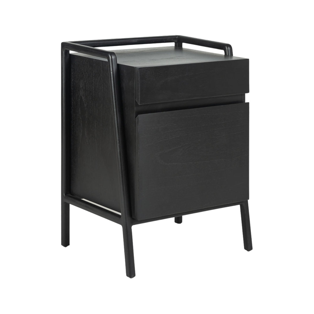 Angled view of the Otemanu bedside table showing its elevated frame and clean lines.