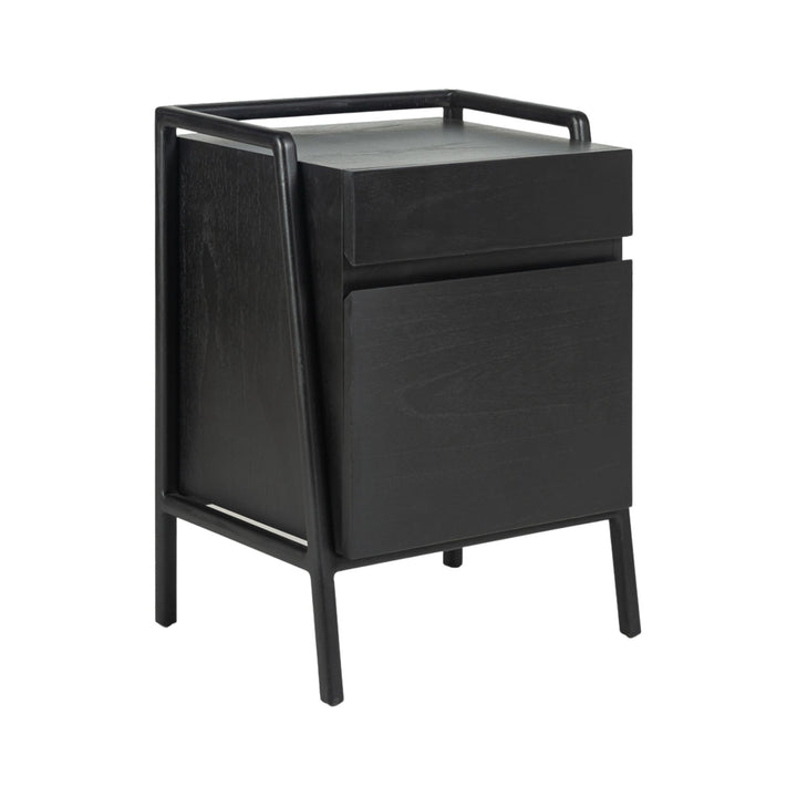 Angled view of the Otemanu bedside table showing its elevated frame and clean lines.