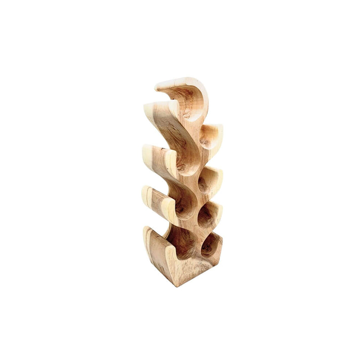 Side view of Osiris Wine Rack highlighting organic silhouette and stable base.