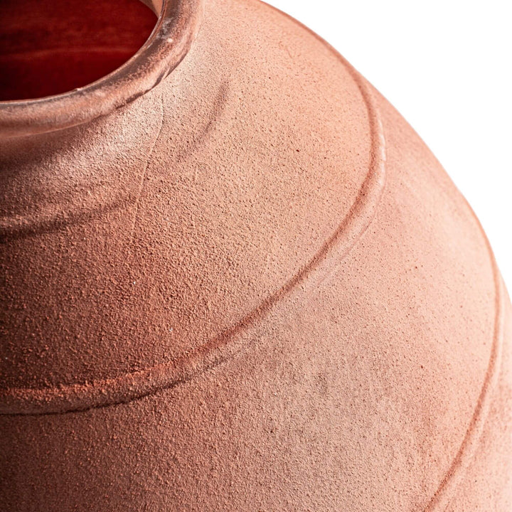 Close-up of Parana Crystal Vase showing smooth glass texture and natural lines.