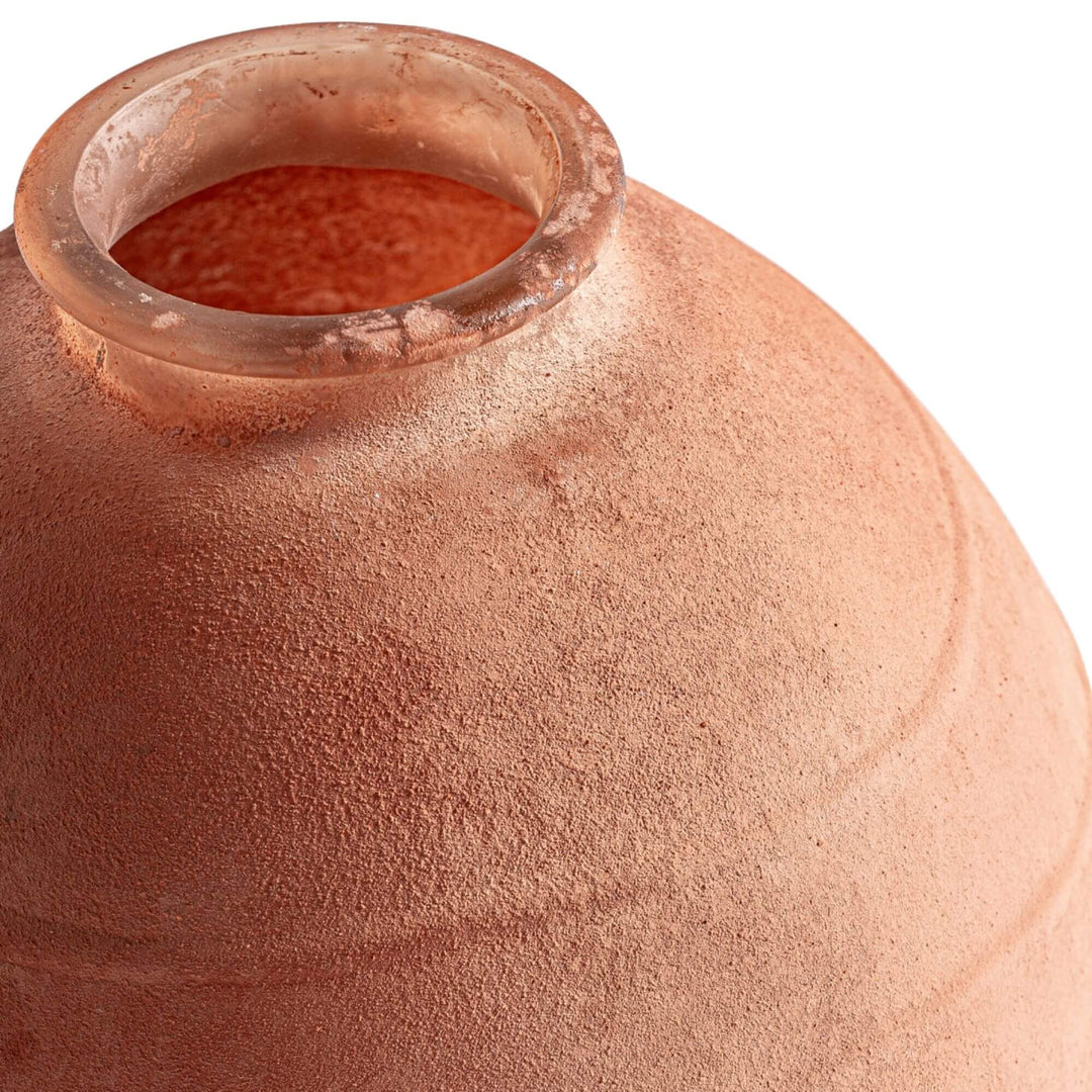 Close-up of Parana Crystal Vase showing smooth handcrafted texture.