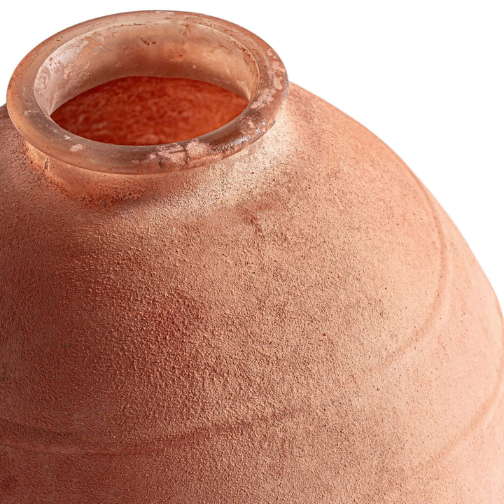 Close-up of Parana Crystal Vase showing smooth handcrafted texture.