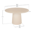 LUNA MICROCEMENT ROUND DINING TABLE  | BEIGE