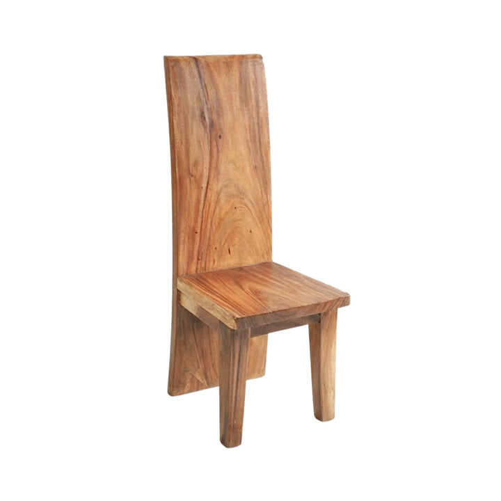 Raja ampat suar wood dining chair on a white background