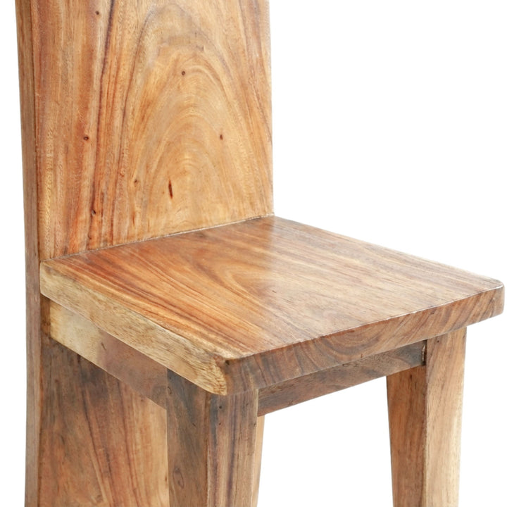 Raja ampat suar wood dining chair with a white background