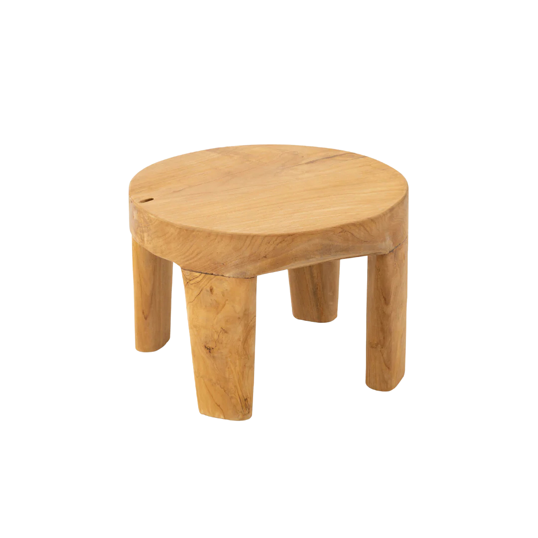 Single large Rurutu Coffee Table displayed as a standalone accent with natural teak tones.