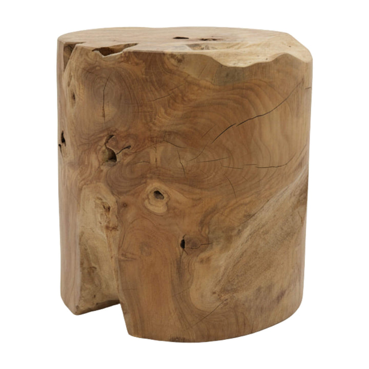 Rurutu Teak Root Stool in natural teak root with organic handcrafted form.