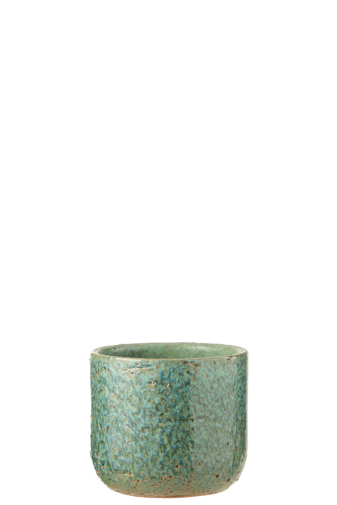 Single rustic ceramic pot highlighting the speckled handcrafted glaze.
