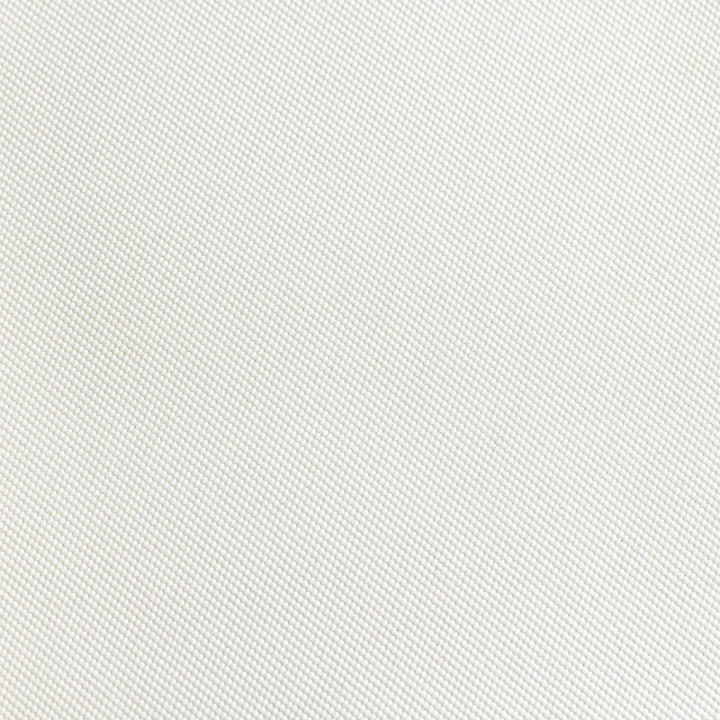 Texture swatch of white polyester cushion fabric.