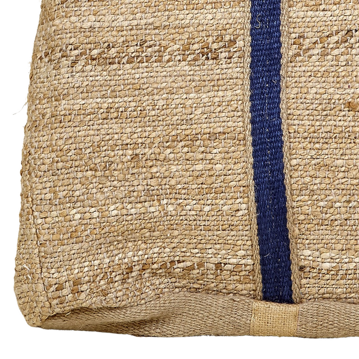 Top view showing spacious interior of Samsara jute carry basket